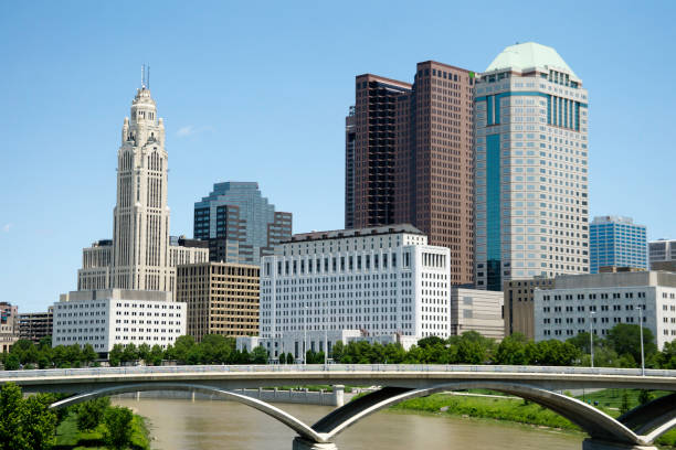 istock Columbus Ohio Skyline with Blue Sky 1267024878