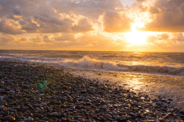 istock Beautiful sunset, on the seashore 1267029206