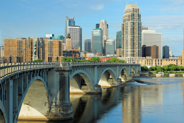 istock Central Avenue Bridge + Minneapolis Skyline 1267031633
