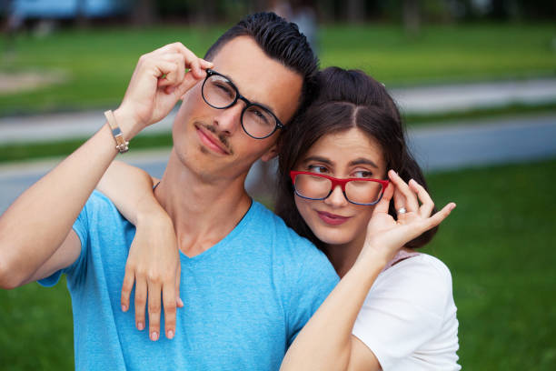 istock Young couple wearing glasses 1267032789