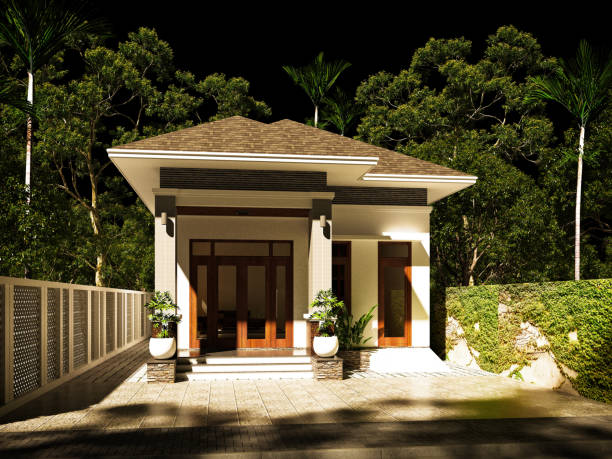 istock 3D RENDER LUXURY VILLA HOUSE EXTERIOR 1267034002