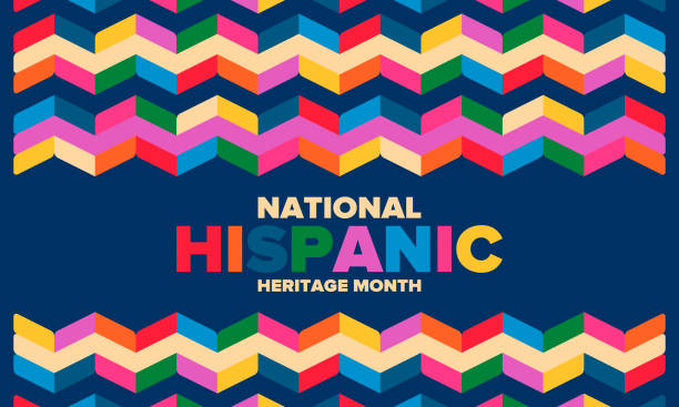 nationaler hispanic heritage monat im september und oktober. hispanische und lateinamerikanische kultur. feiern sie jährlich in den vereinigten staaten. poster, karte, banner und hintergrund. vektor-illustration - social history stock-grafiken, -clipart, -cartoons und -symbole