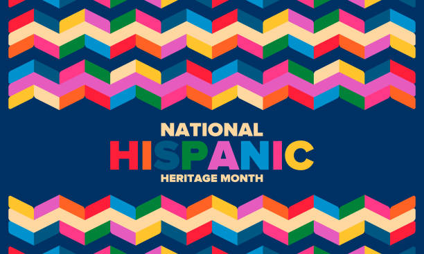 9 월과 10 월에 국가 히스패닉 유산 의 달. 히스패닉과 라틴계 미국인 문화. 미국에서 매년 축하합니다. 포스터, 카드, 배너 및 배경. 벡터 일러스트레이션 - social history stock illustrations
