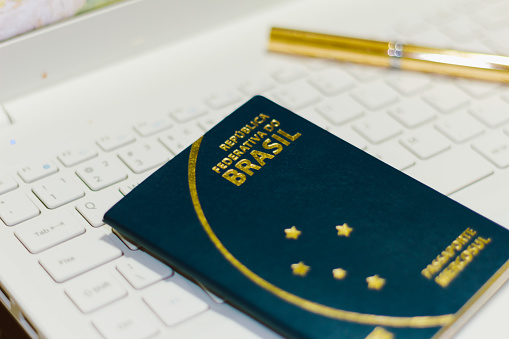 New Passporte of the República Federativa do Brasil - Mercosur Passport - Important document for foreign travel.