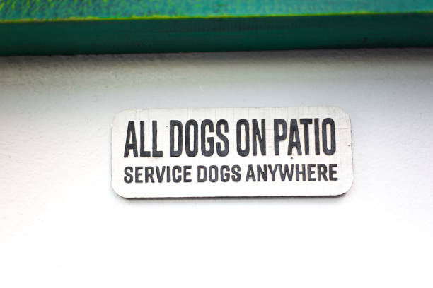 istock Restaurant Sign: ALL DOGS ON PATIO 1267046527