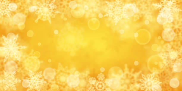 istock Christmas background of blurry snowflakes 1267050702