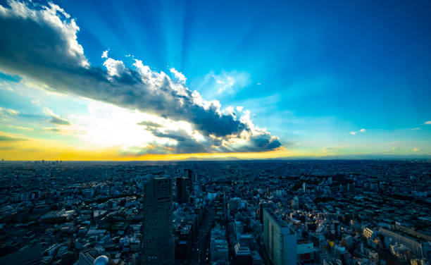 istock A panoramic cityscape in Tokyo high angle wide shot 1267055955