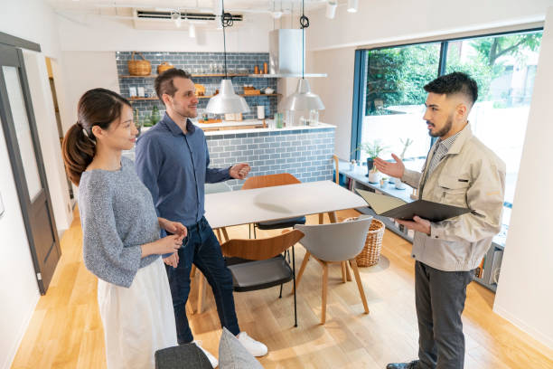 istock listening to the interior designer's explanation 1267057601