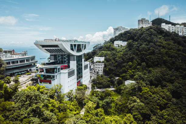 istock Drone view of The Peak Tower 1267068373