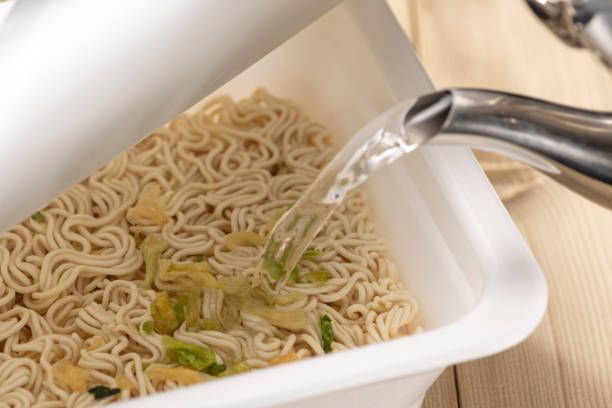 istock Add hot water and eat instant cup yakisoba 1267071335