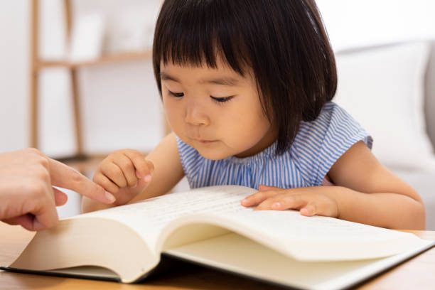 istock Little girl reading a book 1267074648