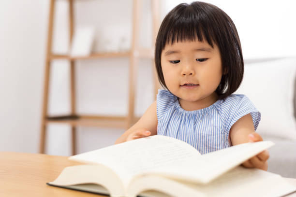 istock Little girl reading a book 1267074657