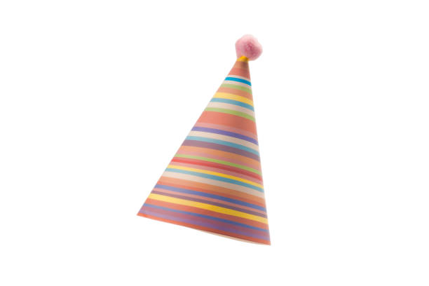 istock Colorful birthday cap isolated on white 1267074776