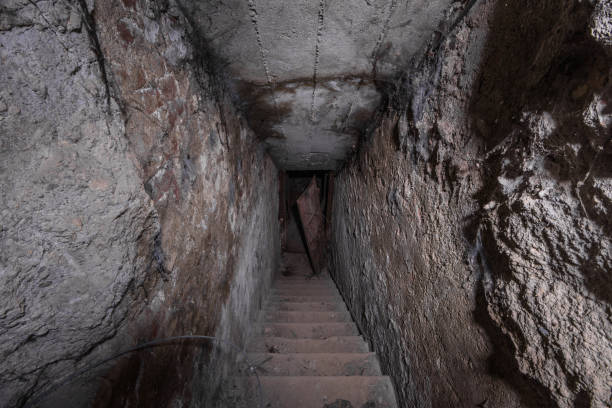 istock narrow darker climbed into a basement 1267086906