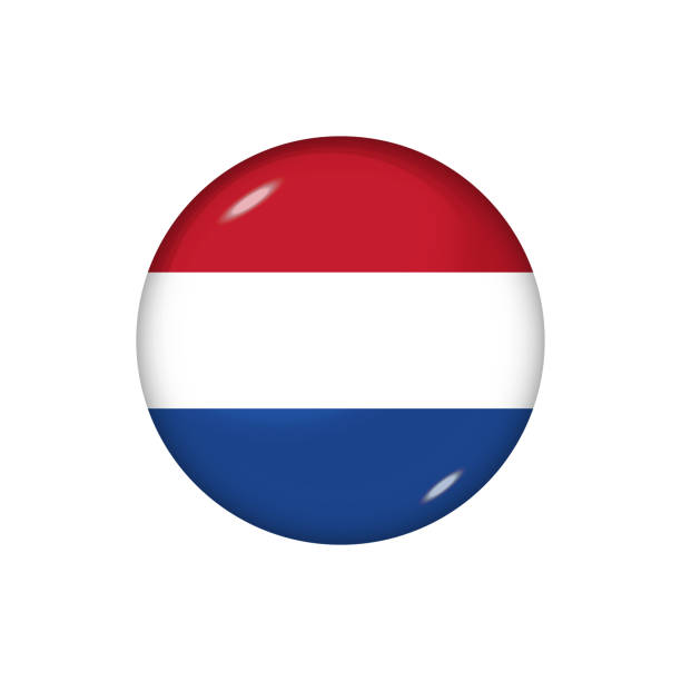ilustrações de stock, clip art, desenhos animados e ícones de glossy flag icon ofnetherlands - holanda futebol