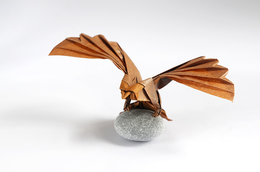 Origami Brown Paper Eagle