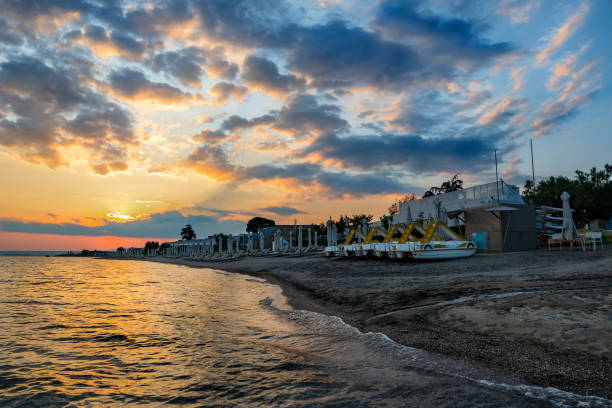 istock Sunset over Gerakini village, Halkidiki, Greece. 1267103656