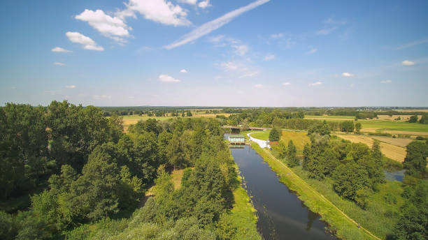 istock Widawka river seen from above, Poland. 1267105812