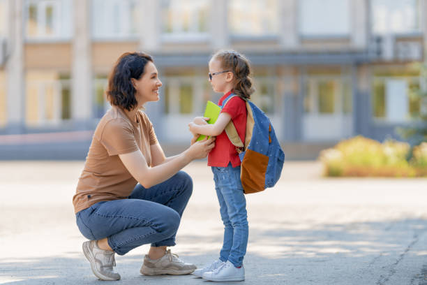 istock Parent and pupil go to school 1267107168