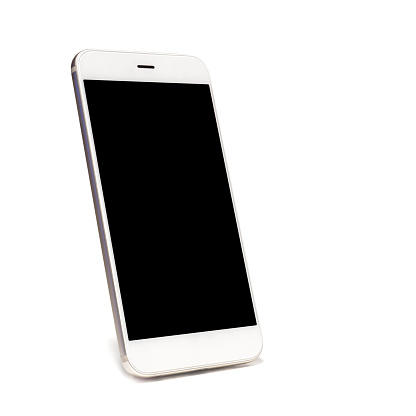 Mobile smart phone on white background. Mockup.