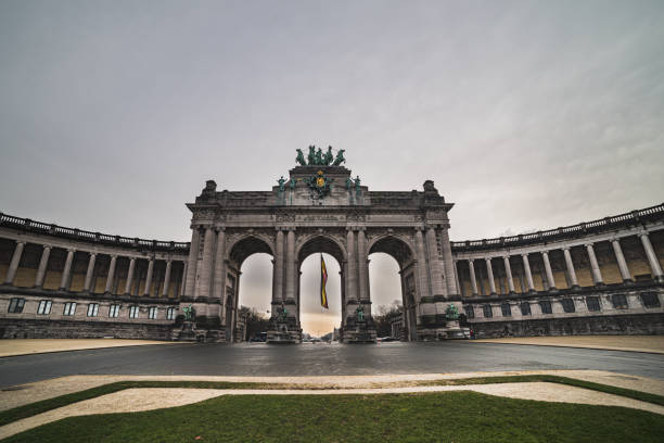 istock Imposing Arcades du Cinquantenaire conveys independence, revolutionary concept 1267113712