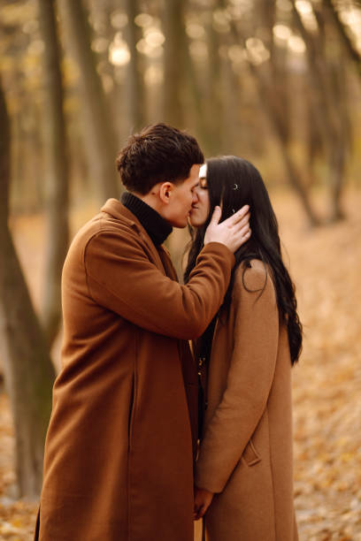 istock Couple in the autumn park. 1267113923