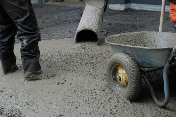 istock builders poured concrete at the construction site 1267115441
