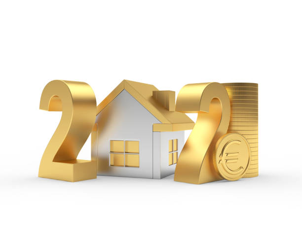 istock 2021 with house icon and euro coin 1267131987