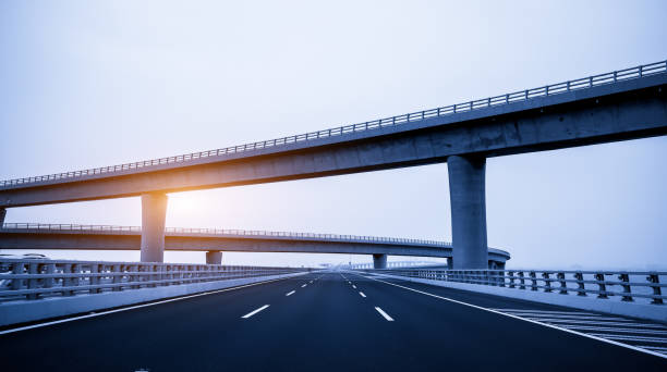 istock Urban road and urban architectural landscape 1267132912