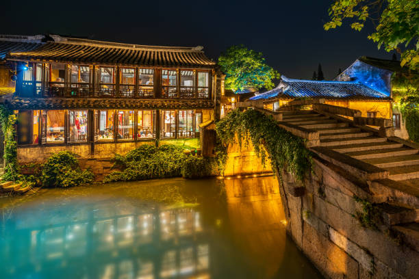 Ancient dwellings and rivers in Zhouzhuang Ancient Town Ancient dwellings and rivers in Zhouzhuang Ancient Town suzhou stock pictures, royalty-free photos & images