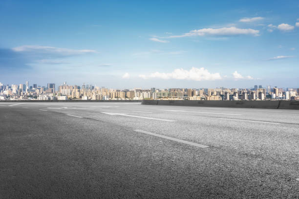 istock Urban road and urban architectural landscape 1267134245