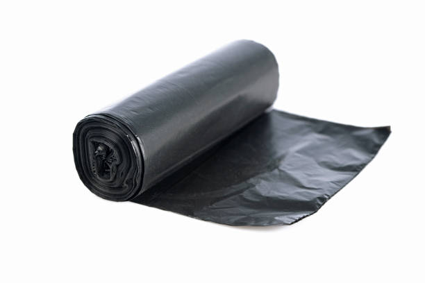 istock Roll of new black trash bags 1267134337