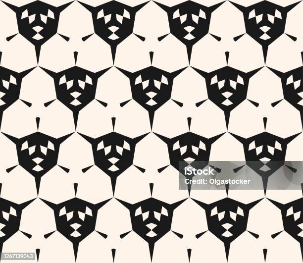 Geometric Angular Pattern Simple Abstract Geometric Seamless Pattern With Angular Shapes Hexagonal Grid ...