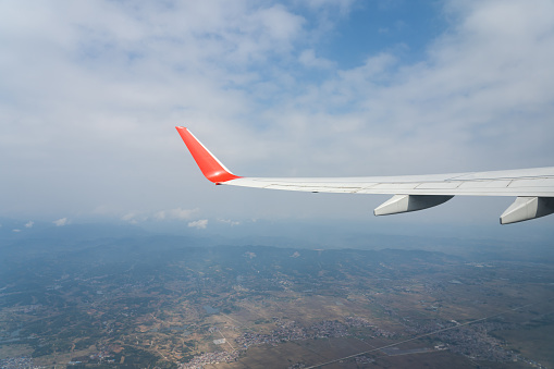 Sky and wing