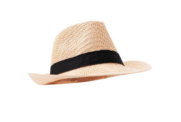 istock Vintage straw hat for women fashion on summer isolated on withe background 1267141880