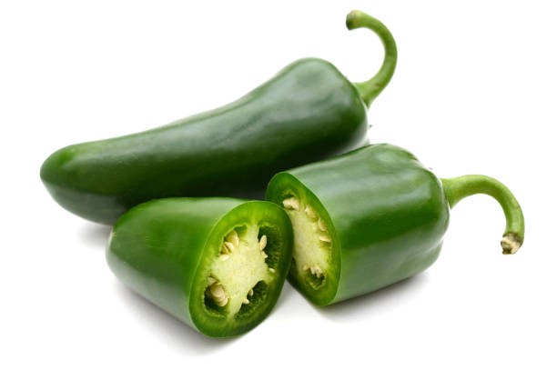 Jalapenos Chili Peppers or Mexican chili peppers on white Jalapenos Chili Peppers or Mexican chili peppers on white Jalapeno stock pictures, royalty-free photos & images