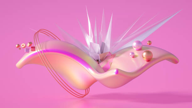 istock Beautiful abstraction background minimalism. 3d illustration, 3d rendering. 1267154283