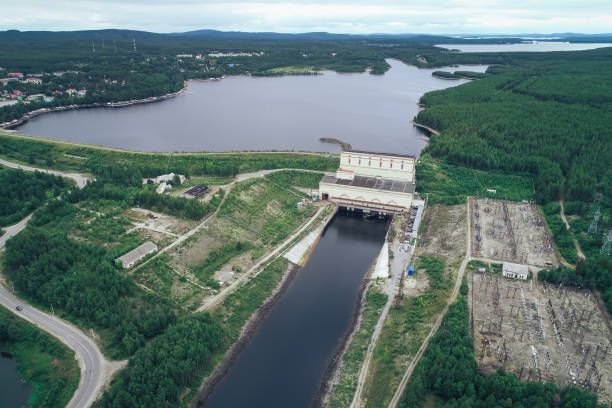 istock Hydropower Plant Aerial View 1267156103