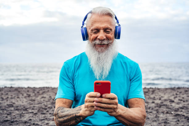 istock Handsome senior man checking his fitness activity 1267157369