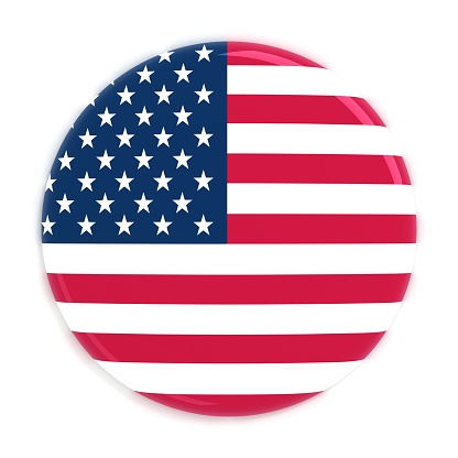 US Elections 2020 American flag badge