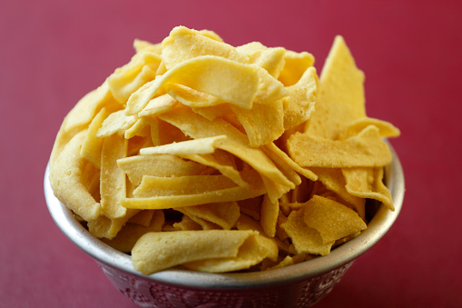 Gathiya Papdi is Indian Namkeen and popular tea time snack