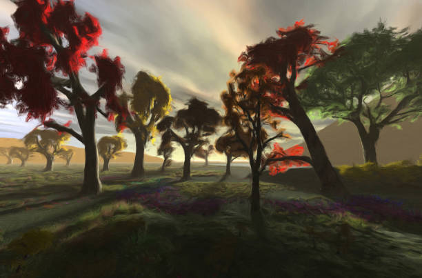 istock Oil landscape painting 1267164271
