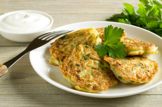 istock vegetarian healthy zucchini pancakes 1267168089