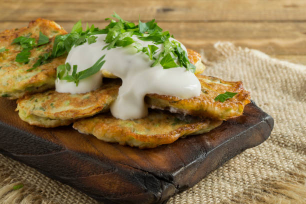 istock vegetarian healthy zucchini pancakes 1267169010