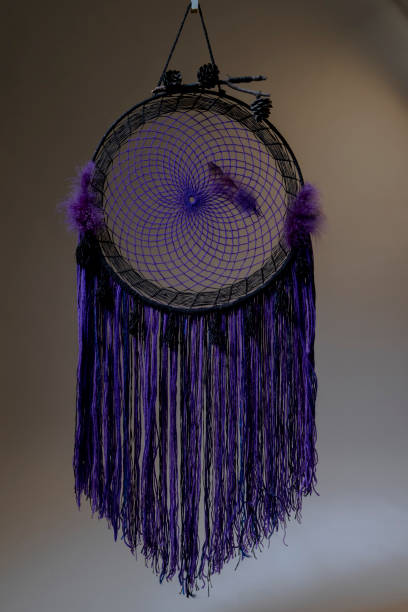 istock Purple color geometric shaped handmade dreamcatcher 1267172170