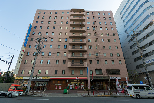 VIA INN Shin-Osaka West in Osaka, Japan. The VIA INN Hotel Chain is operated by JR West Group.