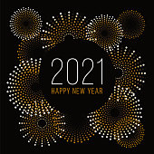 istock Happy New Year Background with Fireworks. 1267174568