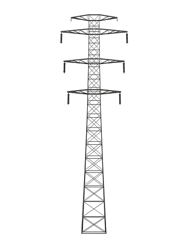 Low angle view of power transmission tower
