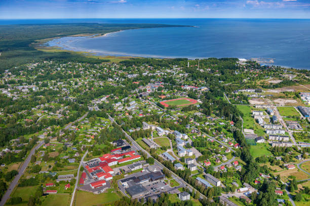 istock aerial view over the Kardla city 1267176819
