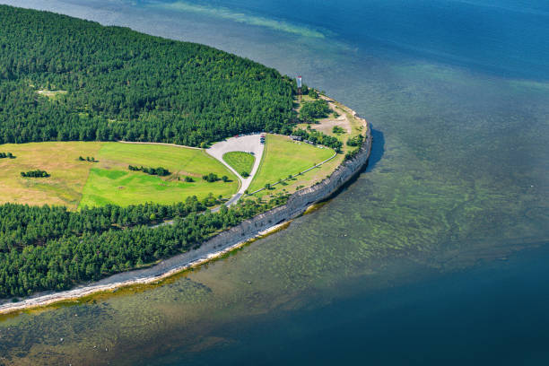 aerial view over the Saaremaa island (Estonia)